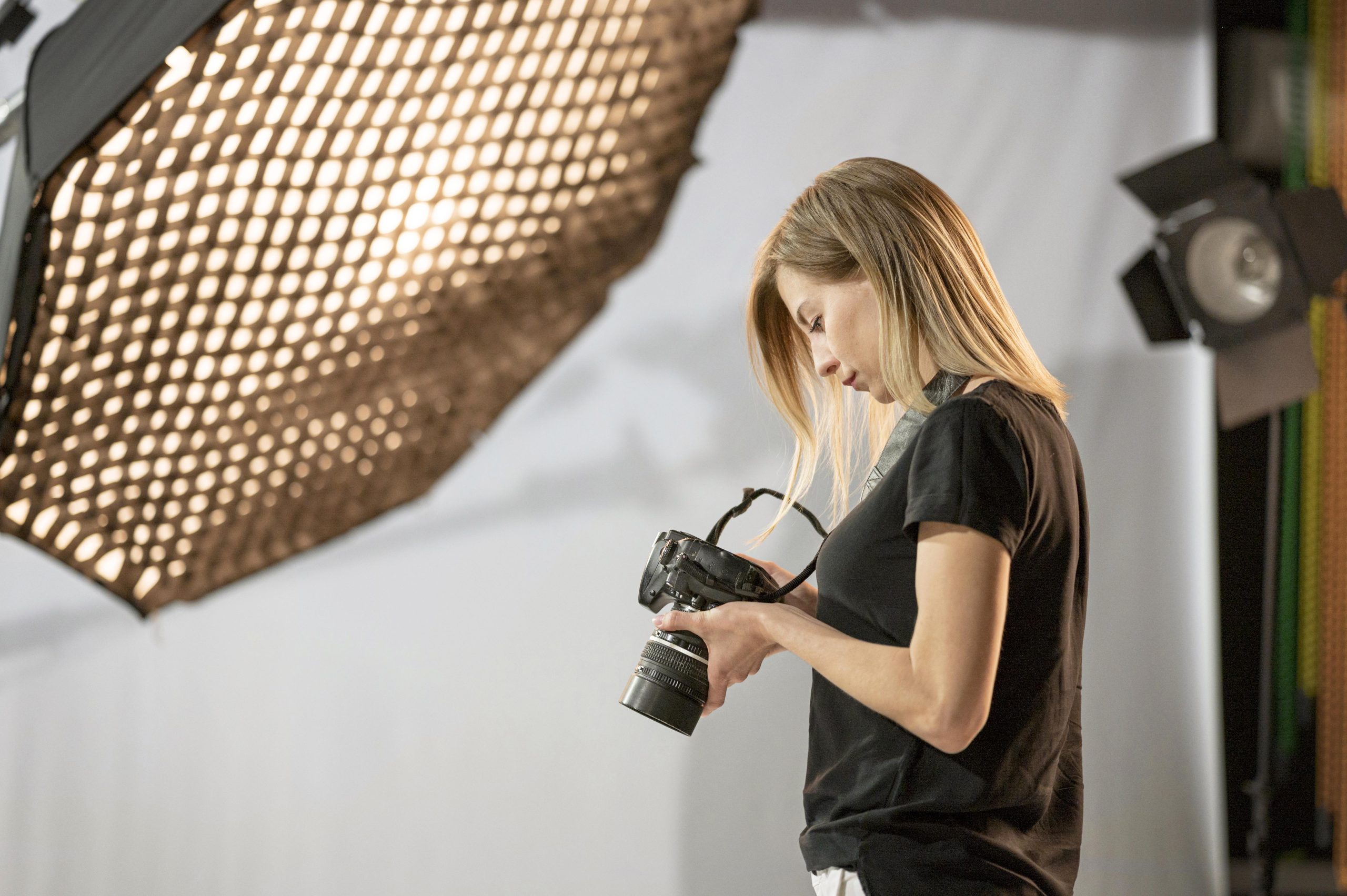 sideways female photographer studio scaled
